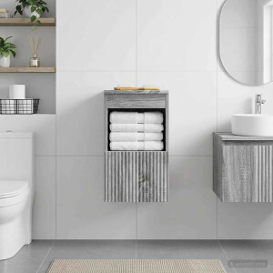 vidaXL Badkamerkast Grijs Sonoma 30 x 35 x 50 cm Bewerkt hout