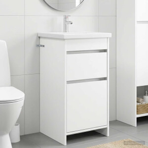 vidaXL Badkamermeubel met Wasbak Wit 42 x 40 x 84,5 cm Bewerkt hout