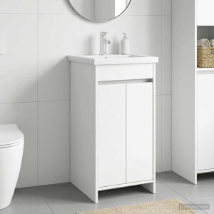 vidaXL Badkamermeubel met Wasbak Wit 42 x 40 x 84,5 cm Bewerkt hout