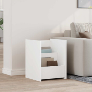 vidaXL Tijdschrift Rek met plank Wit 35 x 35 x 45 cm Bewerkt hout
