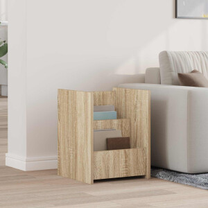 vidaXL Tijdschrift Rek Sonoma Eiken 35 x 35 x 45 cm Bewerkt hout