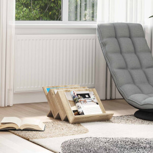 vidaXL Tijdschrift Rek Sonoma Eiken 53 x 40 x 28,5 cm Bewerkt hout