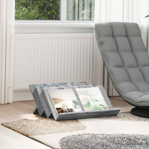 vidaXL Tijdschrift Rek Grijs Sonoma 65 x 53 x 28,5 cm Bewerkt hout
