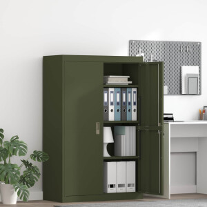 vidaXL Opbergkast Olijf Groen 90 x 40 x 140 cm Staal