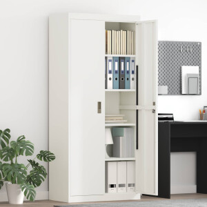 vidaXL Opbergkast Wit 80 x 40 x 180 cm Staal