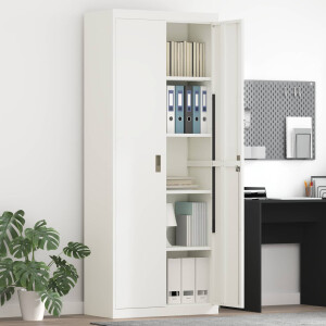 vidaXL Opbergkast Wit 80 x 40 x 200 cm Staal