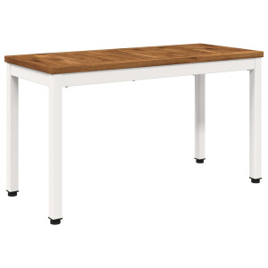 vidaXL Tuinbank 80,5 x 35 x 45 cm Massief Acaciahout Natuurlijk en Wit