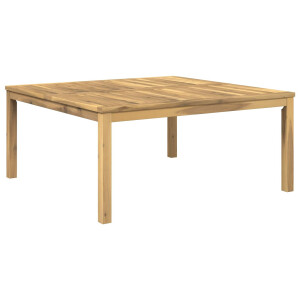 vidaXL Salontafel Wit 100 x 100,5 x 45 cm Massief Acaciahout