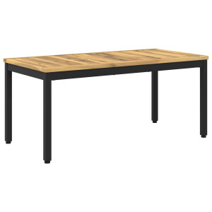 vidaXL Salontafel Wit en zwart 50 x 100,5 x 45 cm Massief Acaciahout