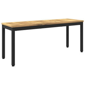 vidaXL Tuinbank 108,5 x 35 x 45 cm Massief Acaciahout Wit en zwart