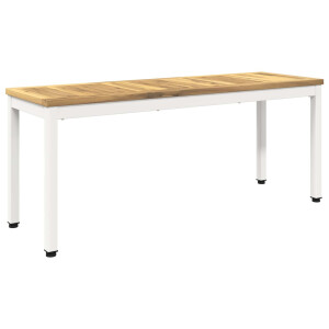 vidaXL Tuinbank 108,5 x 35 x 45 cm Massief Acaciahout Wit Rechthoekig