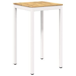 vidaXL Tuinbar Tafel Wit 60 x 60,5 x 105 cm Massief Acaciahout