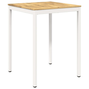 vidaXL Tuinbar Tafel Wit 80 x 80,5 x 105 cm Massief Acaciahout