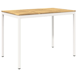 vidaXL Tuinbar Tafel Wit 147 x 88,5 x 105 cm Massief Acaciahout