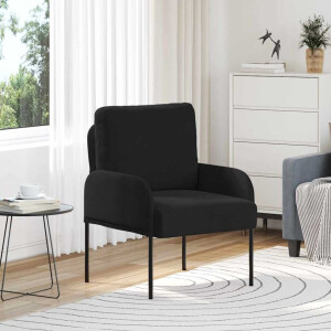 vidaXL Banken met kussen 55cm Zwart Multiplex