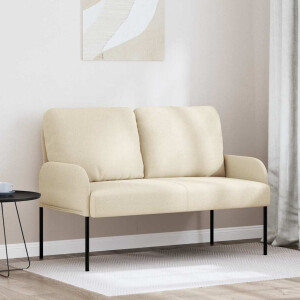 vidaXL Banken met kussen 110cm Crème Multiplex