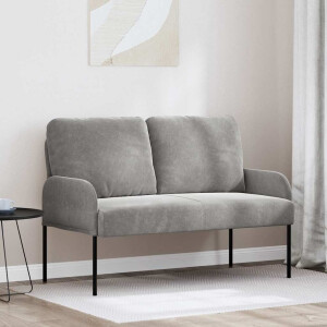 vidaXL Banken met kussen 110cm Lichtgrijs Multiplex