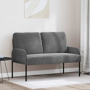 vidaXL Banken met kussen 110cm Donkergrijs Multiplex