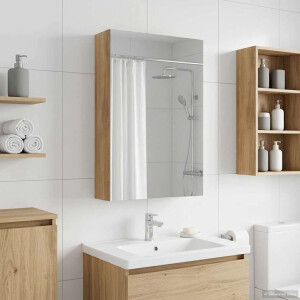 vidaXL Badkamer spiegelkast Ambachtelijk eiken 30 x 10,5 x 50 cm