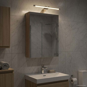 vidaXL Badkamer spiegelkast met plank Sonoma Eiken 30 x 10,5 x 50 cm