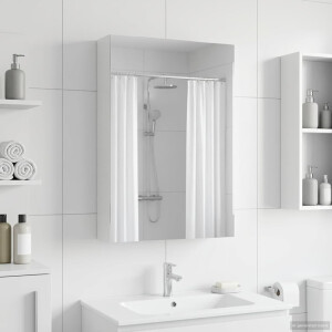 vidaXL Badkamer spiegelkast Wit 40 x 10,5 x 60,5 cm Bewerkt hout