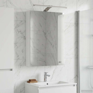 vidaXL Badkamer spiegelkast Wit 40 x 10,5 x 60,5 cm Bewerkt hout