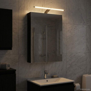 vidaXL Badkamer spiegelkast met plank Zwart Eiken 40 x 10,5 x 60,5 cm