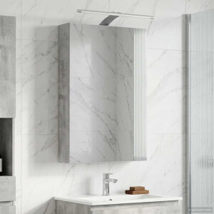 vidaXL Badkamer spiegelkast met plank Beton Grijs 40 x 10,5 x 60,5 cm
