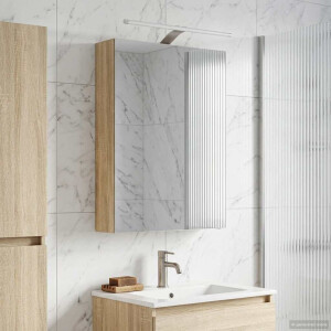 vidaXL Badkamer spiegelkast met plank Sonoma Eiken 50 x 14,5 x 70 cm