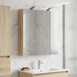 vidaXL Badkamer spiegelkast met plank Sonoma Eiken 60 x 14,5 x 70 cm