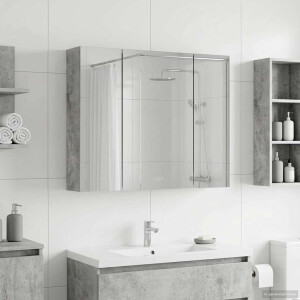 vidaXL Badkamer spiegelkast Beton Grijs 60 x 14,5 x 50 cm Bewerkt hout