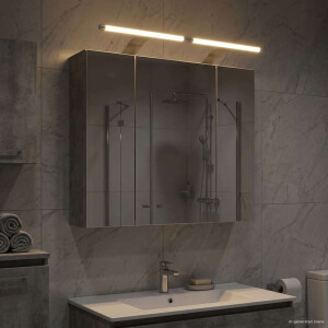 vidaXL Badkamer spiegelkast Beton Grijs 60 x 14,5 x 50 cm Bewerkt hout