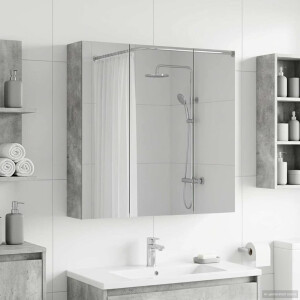 vidaXL Badkamer spiegelkast Beton Grijs 70 x 14,5 x 70 cm Bewerkt hout