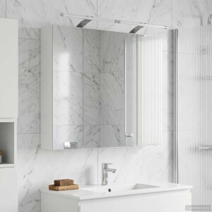 vidaXL Badkamer spiegelkast Wit 80 x 14.5 x 70 cm Bewerkt hout