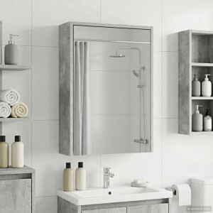 vidaXL Badkamer spiegelkast Beton Grijs 43 x 16 x 62.5 cm Bewerkt hout