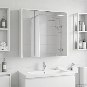 vidaXL Badkamer spiegelkast voor Wit 63,5 x 16 x 62,5 cm Bewerkt hout