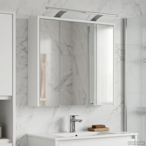 vidaXL Badkamer spiegelkast voor Wit 63,5 x 16 x 62,5 cm Bewerkt hout