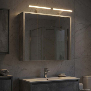 vidaXL Badkamer spiegelkast Beton Grijs 63,5 x 16 x 62,5 cm