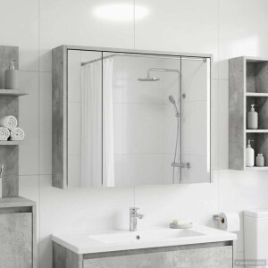 vidaXL Badkamer spiegelkast Beton Grijs 73,5 x 16 x 62,5 cm