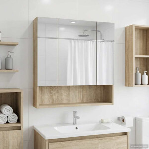 vidaXL Badkamer spiegelkast met plank Sonoma Eiken 60 x 14.5 x 70 cm