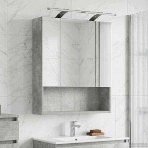 vidaXL Badkamer spiegelkast Beton Grijs 60 x 14.5 x 70 cm Bewerkt hout