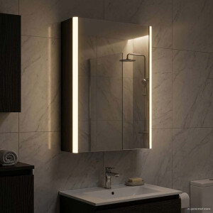 vidaXL Badkamer spiegelkast Zwart Eiken 33 x 11,5 x 50 cm Bewerkt hout
