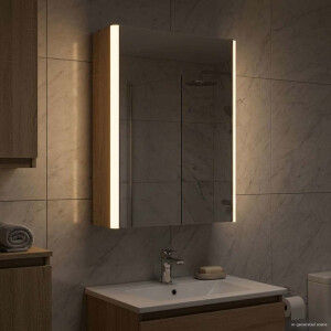 vidaXL Badkamer spiegelkast Sonoma Eiken 33 x 11,5 x 50 cm