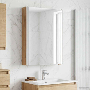 vidaXL Badkamer spiegelkast Ambachtelijk eiken 43 x 11,5 x 60,5 cm