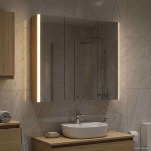 vidaXL Badkamer spiegelkast met plank Sonoma Eiken 73,5 x 15,5 x 70 cm