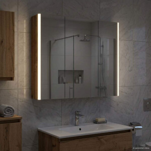 vidaXL Badkamer spiegelkast Oudhout 73,5 x 15,5 x 70 cm Bewerkt hout