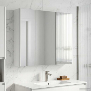 vidaXL Badkamer spiegelkast voor Wit 83,5 x 15,5 x 70 cm Bewerkt hout