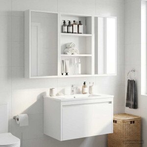 vidaXL Badkamer wandkast Wit 40 x 10 x 60,5 cm Geconstrueerd hout
