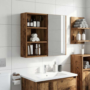 vidaXL Badkamer wandkast Oudhout 40 x 16 x 62,5 cm Geconstrueerd hout
