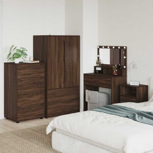 vidaXL Opslagkasten Bruin Eiken 60 x 48 x 105 cm Bewerkt hout